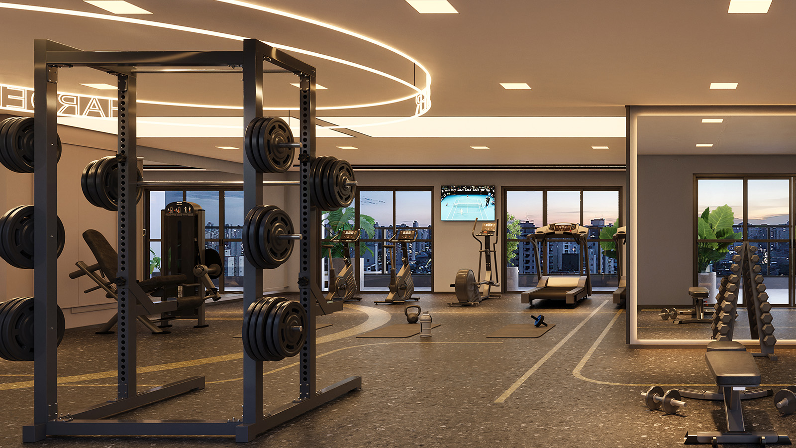 Perspectiva ilustrada do FITNESS